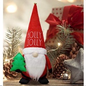 🎄NWT Rae Dunn “Holly Jolly” Christmas Gnome Farmhouse Holiday Santa Tree